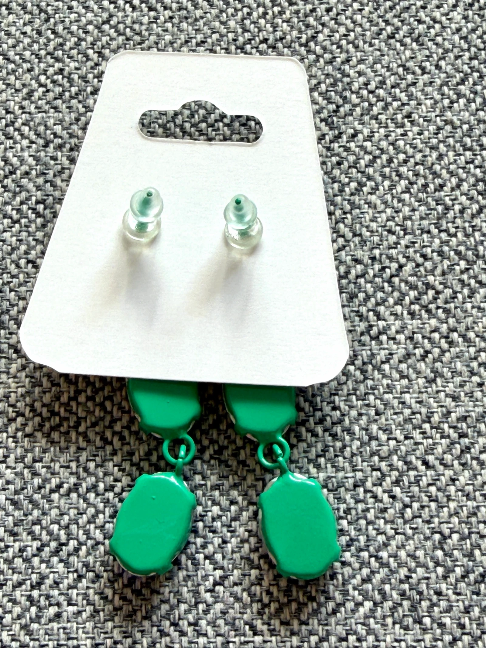 Lange oorbellen met edelstenen – photo 2